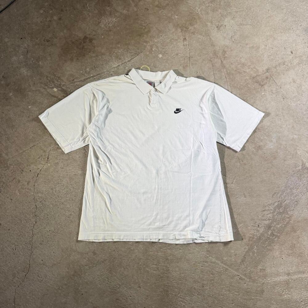 80’s 90’s White Nike Mini Logo Polo Shirt